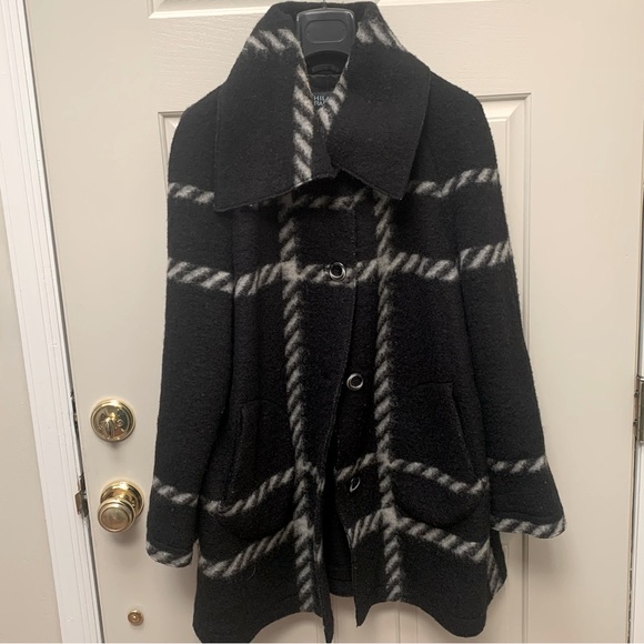 Hilary Radley Plaid Wool Blend Coat - Picture 1 of 8